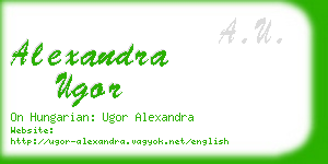 alexandra ugor business card